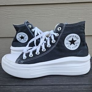 CONVERSE Chuck Taylor All Star Move Hi Black 568497C Chunky Platform Women's 9